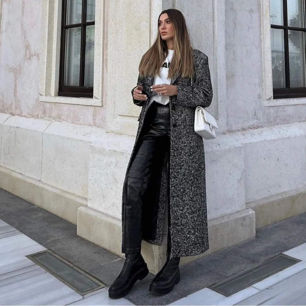 Mango x Pernille Wool Blend Flecked Limited Coat New - Picture 6 of 13
